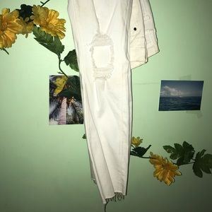 Urban Outfitters white ripped jeans
